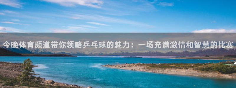今晚体育频道带你领略乒乓球的魅力：一场充满激情和智慧的比赛