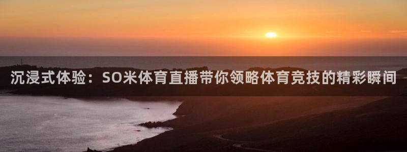 沉浸式体验：SO米体育直播带你领略体育竞技的精彩瞬间